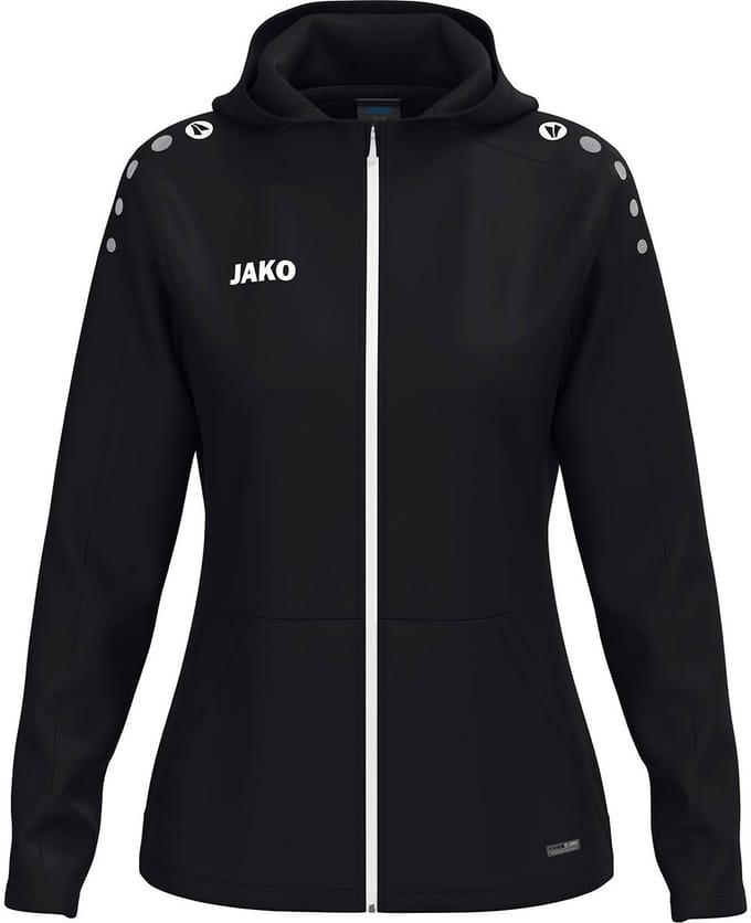 Jako One Jas Met Kap Dames - Zwart | Maat: 46/48