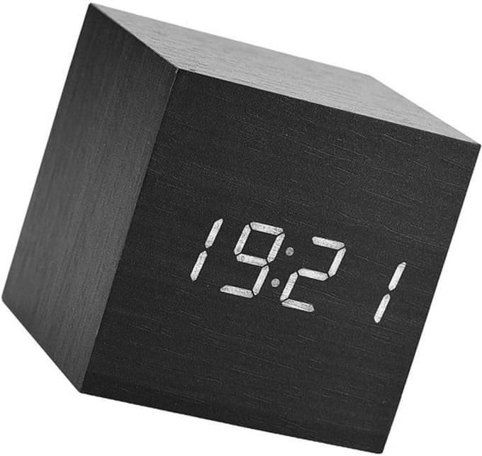 Allecto - Houten Digitale Wekker - LED-display - Minimalistisch