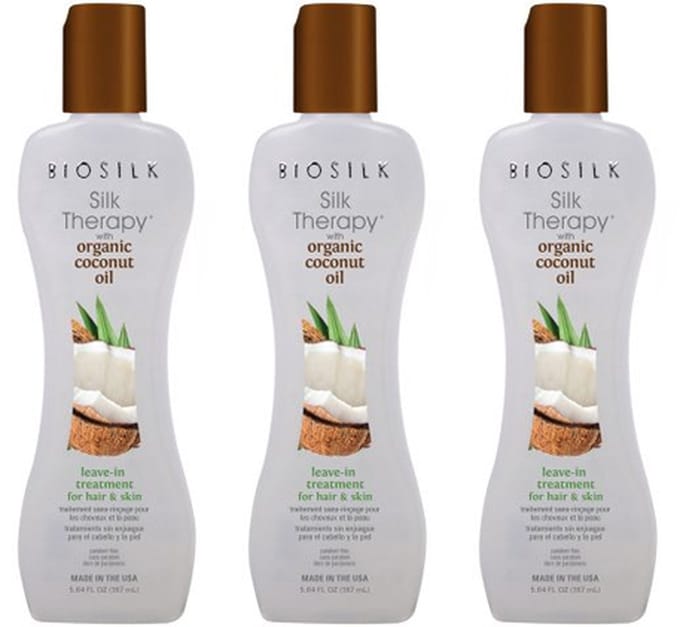 BioSilk Silk Therapy with Coconut Oil Leave in Treatment - 3 x 167ml