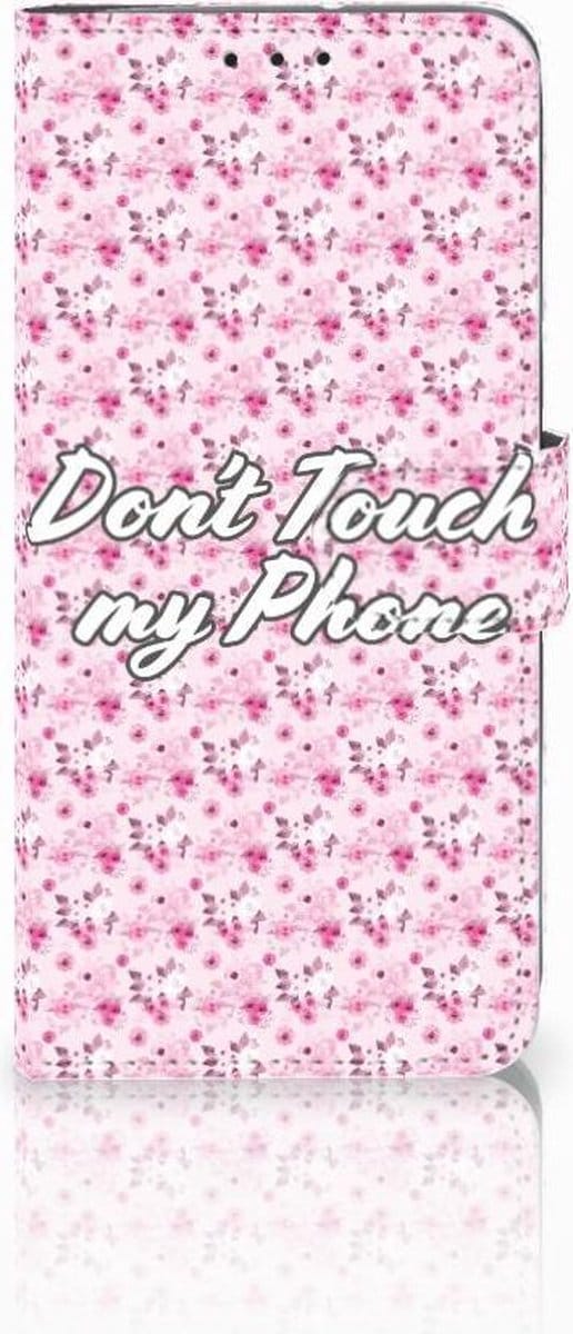 Motorola Moto G7 Power Portemonnee Hoesje Flowers Pink DTMP