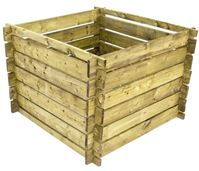 Houten compostbak voor tuin - Groen geïmpregneerd