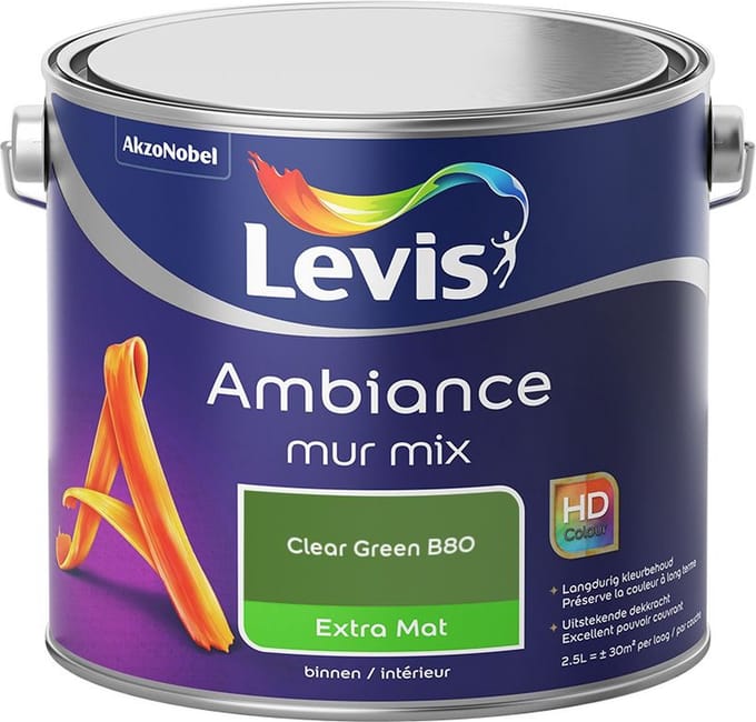 Levis - Ambiance Mur Extra Mat Mix - Clear Green B80 - Mengverf - 2,5 L