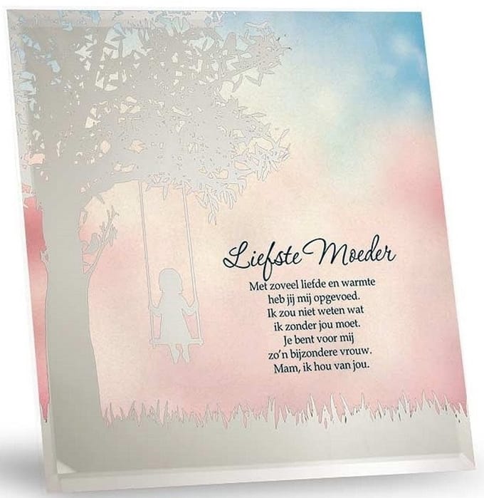 "Silver Silhouette spiegel ""Liefste Moeder"""