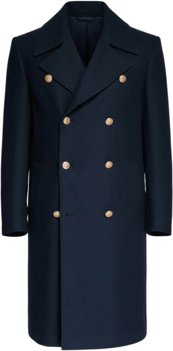 OMBRE Jas - Knopen - Effen Marine S