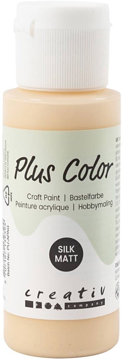 Plus Color Acrylverf, licht beige, 60 ml/ 1 fles