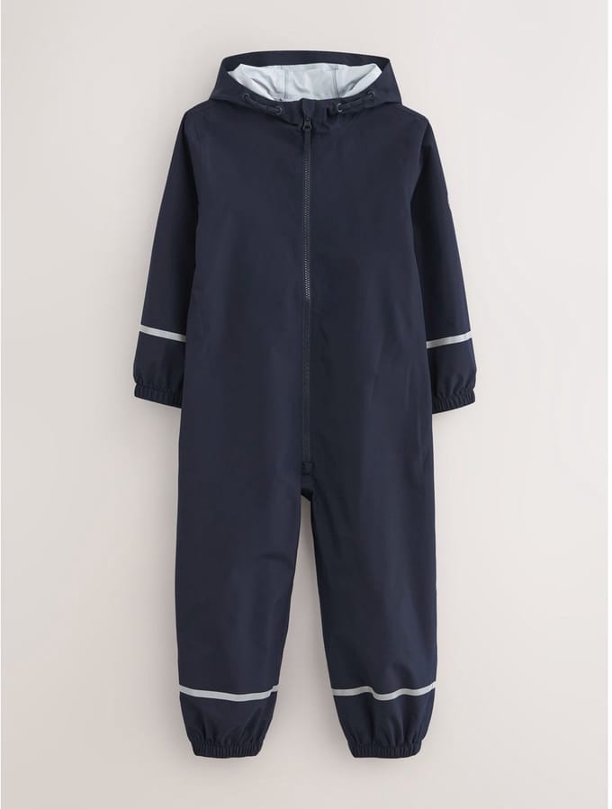 Next - Meisjes - Waterbestendig regenpak met rits en capuchon - Blauw