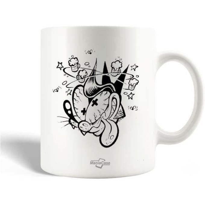 Mug en Céramique - MANIACASE - Shawn Dickinson - 30cl - Compatible Lave-Vaisselle - Blanc