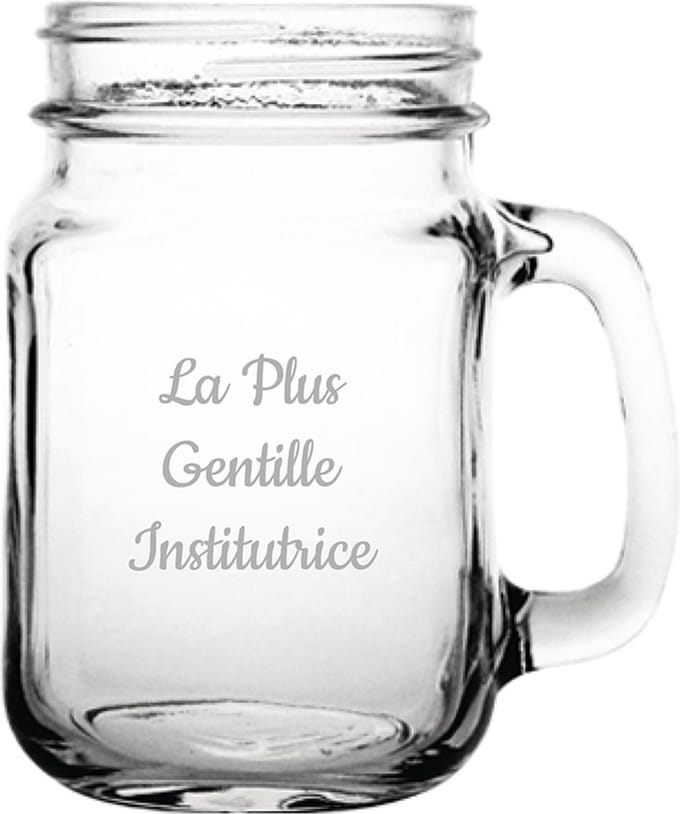 Drinkglas gegraveerd - 45cl - La Plus Gentille Institutrice