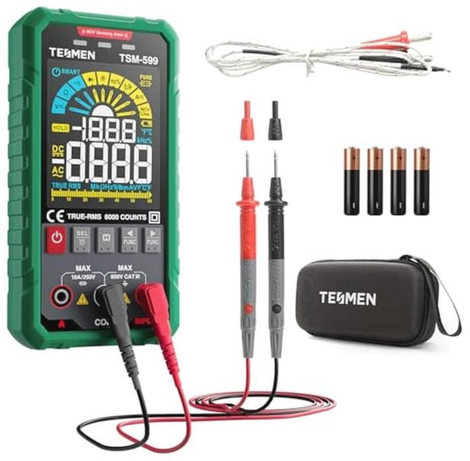 Smart Digitale Multimeter met TRMS 6000 Counts en Meervoudige Meetfuncties