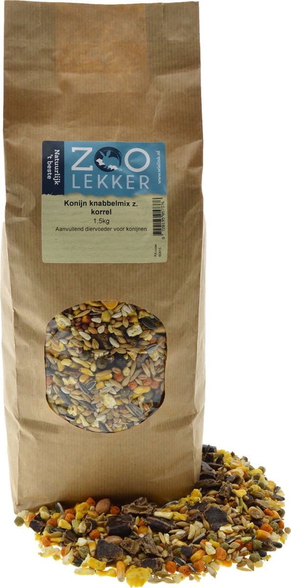 Zoolekker Konijn knabbelmix zonder korrel 1,5kg