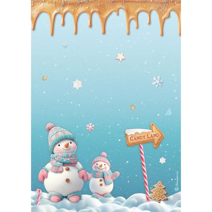 Motief strozijde "Candy Christmas - Snowman"