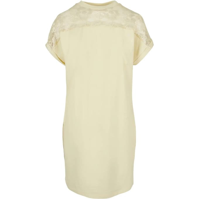 Urban Classics - Lace Tee Korte jurk - XS - Geel