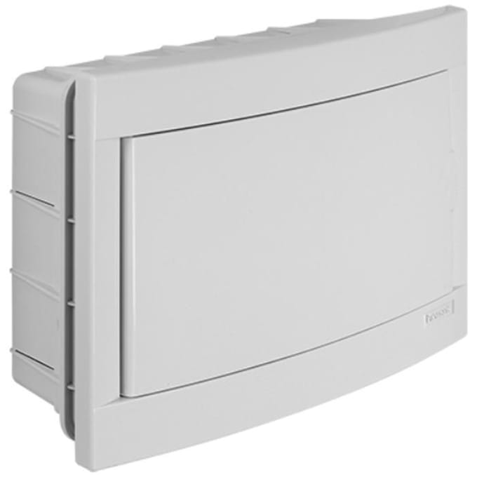Tableau nu encastrable 12 modules Panasonic porte opaque blanc
