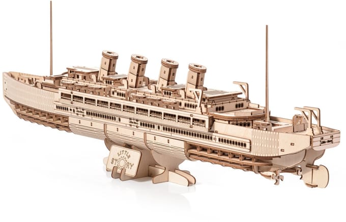 Nice Idea- DIY- 3D- Houten bouwpakket van de Titanic- 384 onderdelen