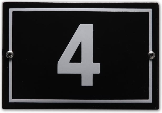 Huisnummer model Phil nr. 4