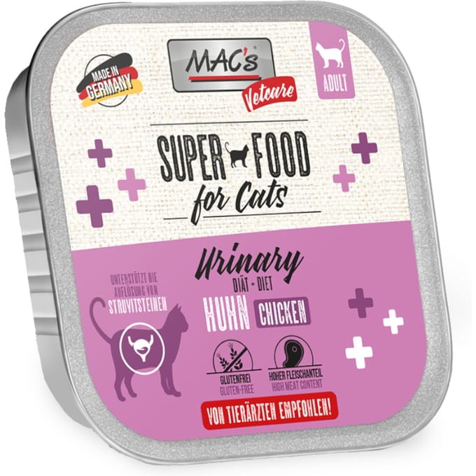 MAC’s Vetcare Urinary Kattenvoer - 70% Kippenvlees - 8 x 100g