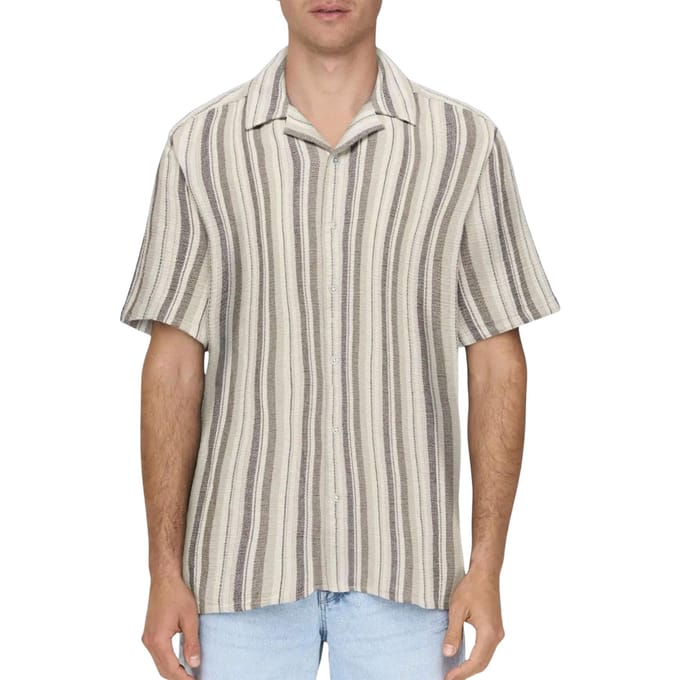 Only & Sons Trev Life Stripe Overhemd Heren - Maat L
