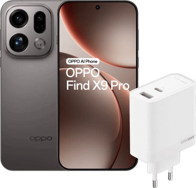 OPPO Find X9 Pro 512GB Grijs 5G + OPPO SuperVOOC Oplader 80W
