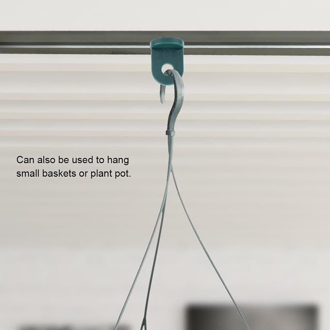 10 STKS Plastic Kas Haak Plant Bloem Hanger (Groen) groen