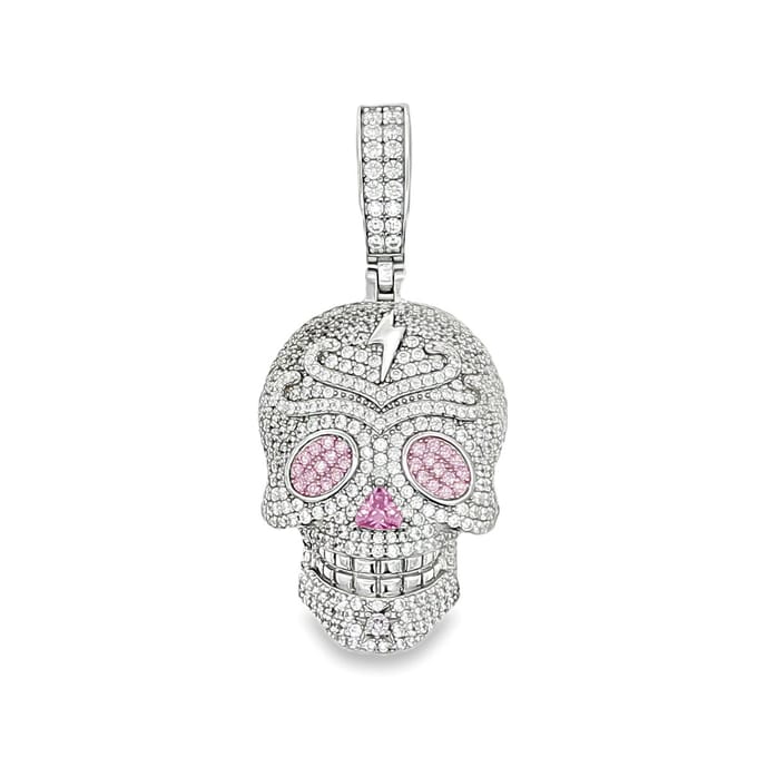 Juwelier Zwartevalk - Zilveren (gerhodineerd) schedel hanger - 24.397