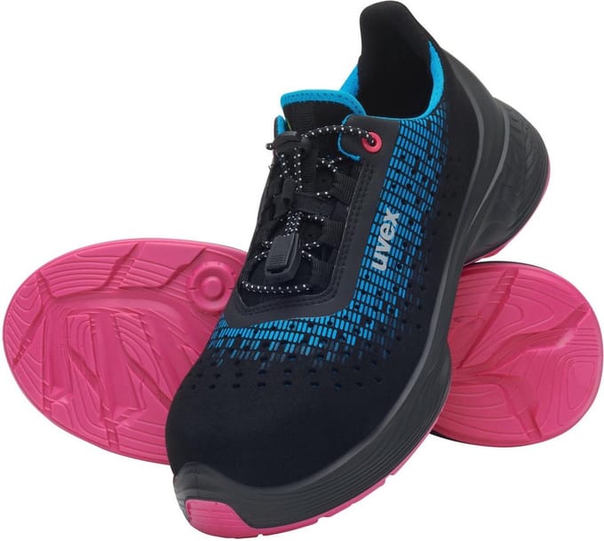 uvex 1 G2 6826835 Lage veiligheidsschoenen S1 Schoenmaat (EU): 35 Zwart, Blauw, Pink 1 paar