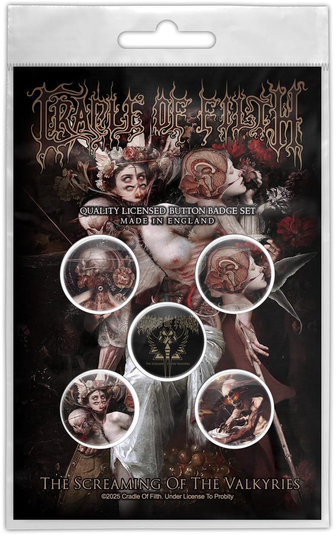 Cradle Of Filth The Screaming Of The Valkyries Unisex Badge - meerkleurig - Standard