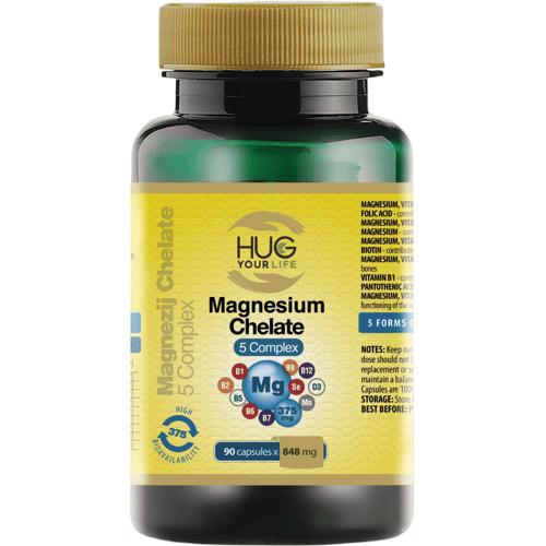 Hug Your Life HugYourLife Magnesium Chelaat 5 Complex 90 x 848 mg