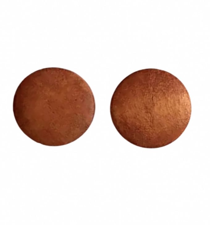 Clip Oorbellen-Hout-Roestbruin-2 cm