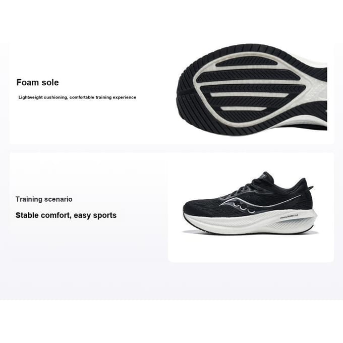 Saucony Triumph 21 Zwart Wit Heren Sneakers Grijs S20881-10 43 black
