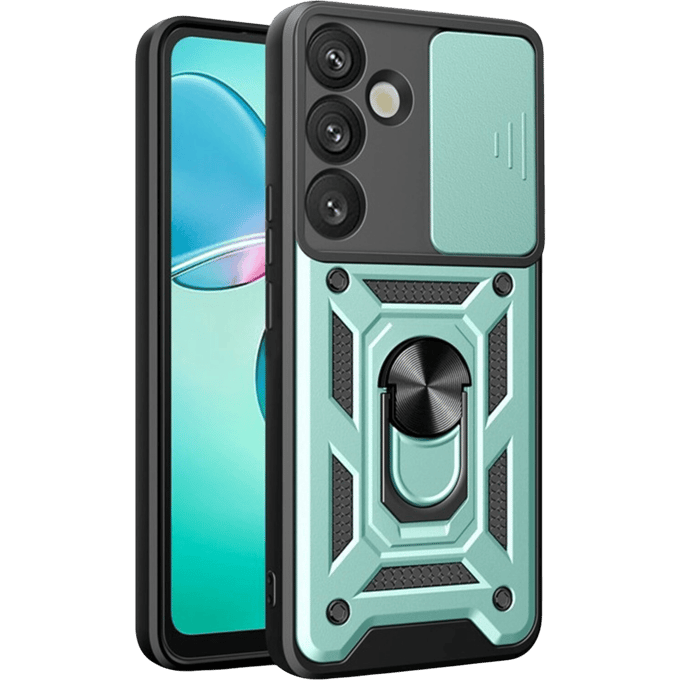 Amorus Samsung Galaxy S26 Shield Case met Camera-schuif Groen