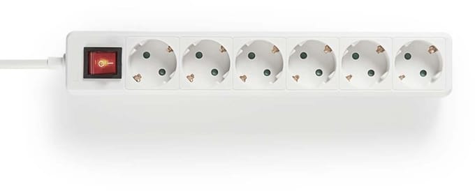 Nedis Stekkerdoos – 6-voudig – 5 meter kabel – Wit