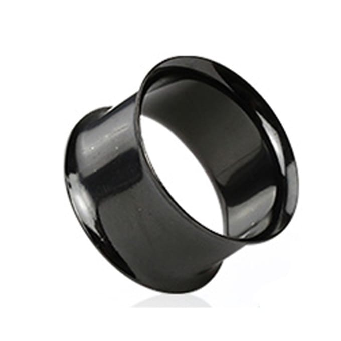 6 mm double flared zwarte titanium tunnel