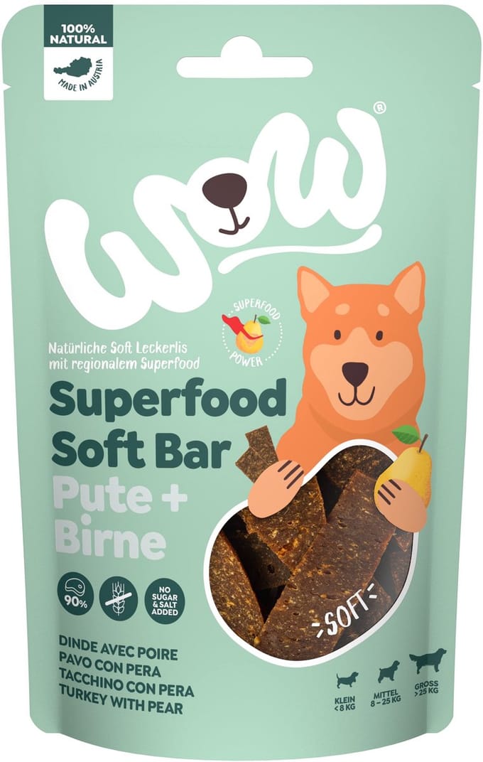 WOW! Soft Bar - Kalkoen & Peer - 150 g