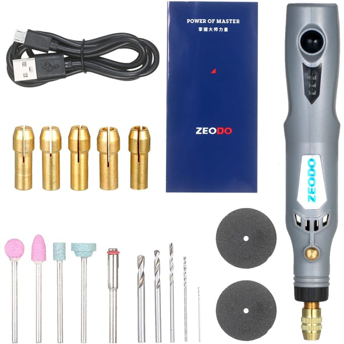 Multifunctionele Mini Handheld Elektrische Grinder Set 6000-15000rpm Power Rotary Tool Kit Oplaadbaar 21pcs