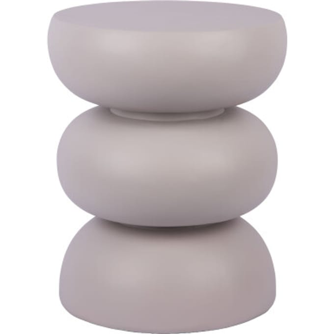 Leitmotiv Kruk Curva - Warmgrijs - 35.5x35.5x44cm - Modern