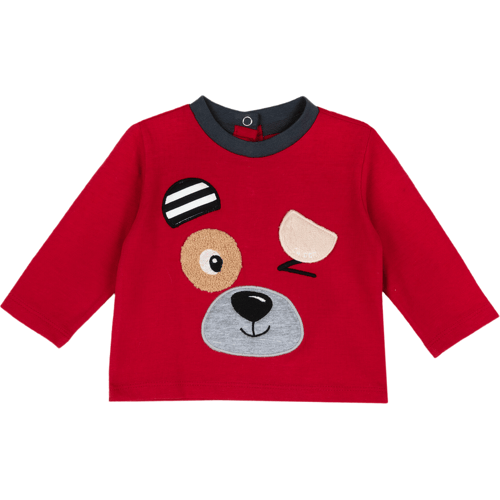 Chicco - t-shirt met lange mouwen - 62 - middelrood