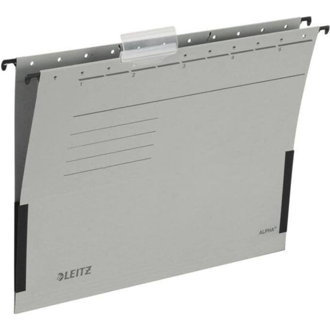 Leitz Alpha hangmappentas A4, grijs, recyclingkarton