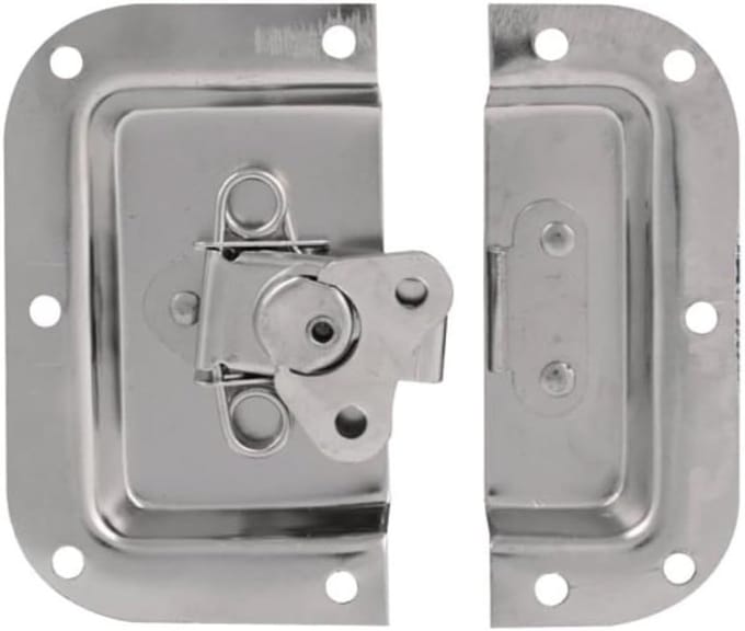 Flight Case Lock - Slot Sluiting - Apparatuur Beveiligen - Metaal Constructie - 105 x 102 mm - Wit