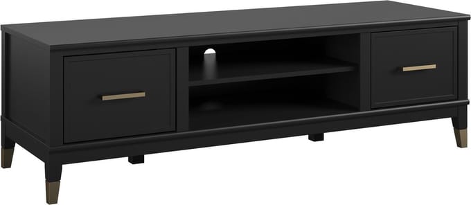 Westerleigh-Tv-meubel - 2-Deurs - Zwart