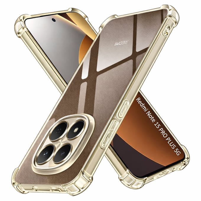 Hoesje geschikt voor Xiaomi Redmi Note 15 Pro Plus 5G backcover Shockproof siliconen Transparant