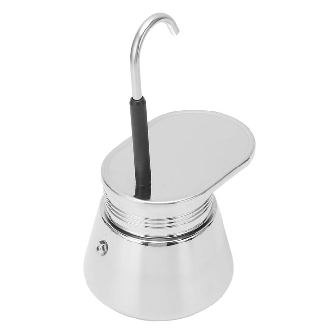 Moka Pot met enkele tuit RVS Hand Over Giet Latte Klassiek Koffiezetapparaat voor Thuis Kantoor Type 2