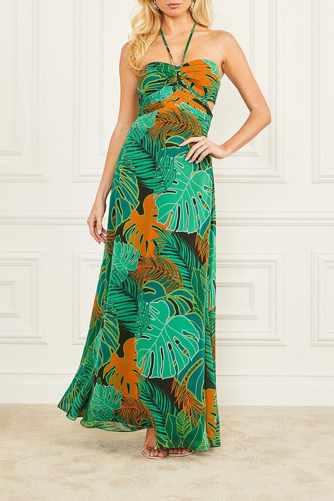 GUESS Marciano By  Amazon Sl Maxi Dress Amazon Leaf Taglia: 44 | Maxi abiti Outlet | Donna