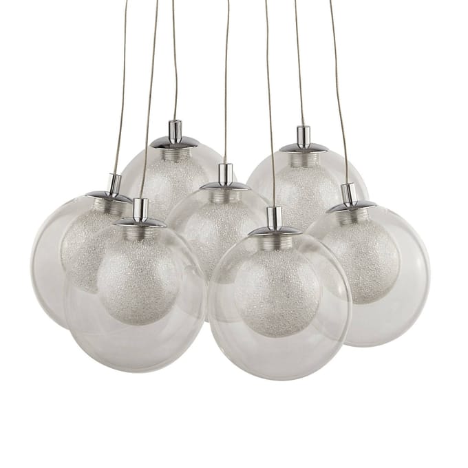 Searchlight LED hanglamp Cluster, 7-lamps
