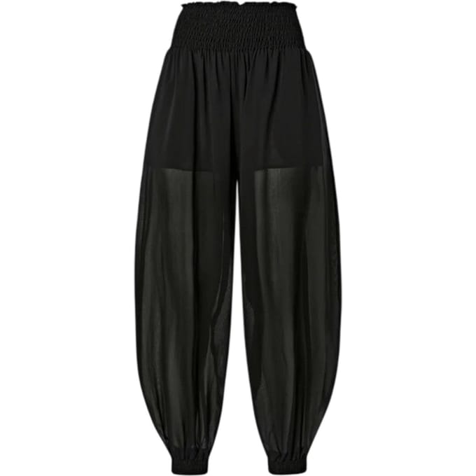 Vrouwenbroek Pinko - bore viscose voile broek - zwart