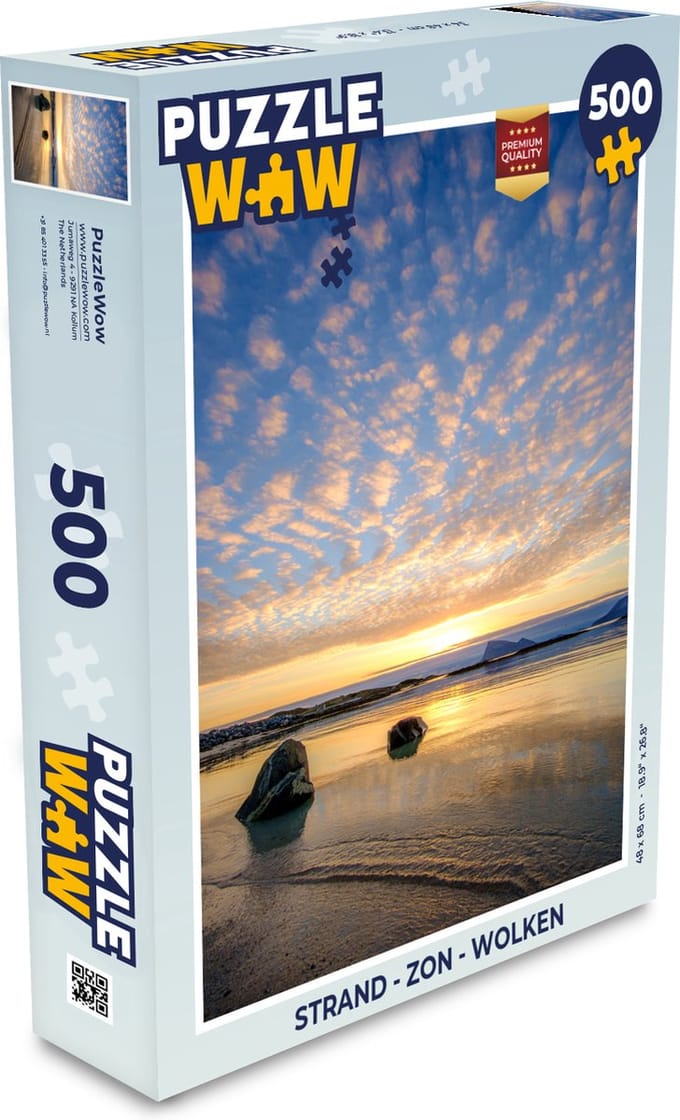 Puzzel Strand - Zon - Wolken - Legpuzzel - Puzzel 500 stukjes