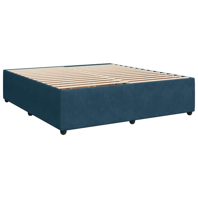 vidaXL - Bedframe - fluweel - blauw - 180x200 - cm