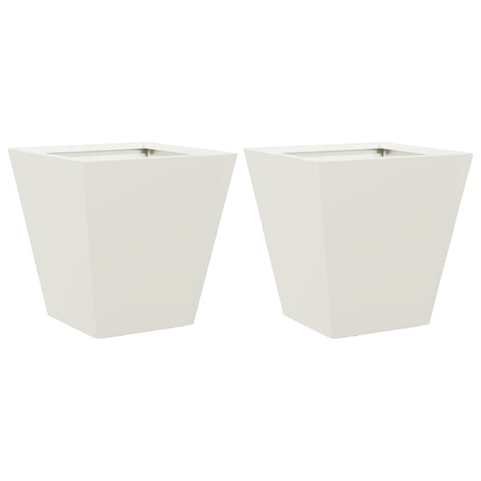vidaXL - Plantenbakken - 2 - st - 30x30x30 - cm - staal - wit