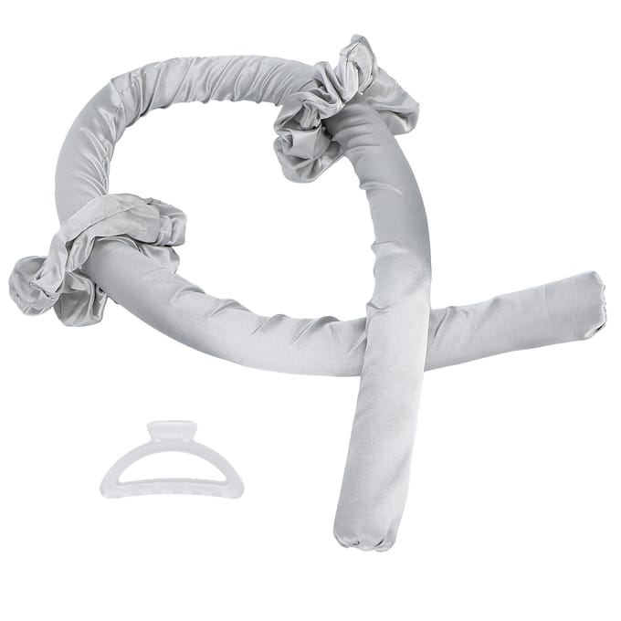 Doe-het-zelf Slaap Haar Krulgereedschap Hittevrije Haarroller Geen Hitte Haarrollers Hoofdband Grijs white