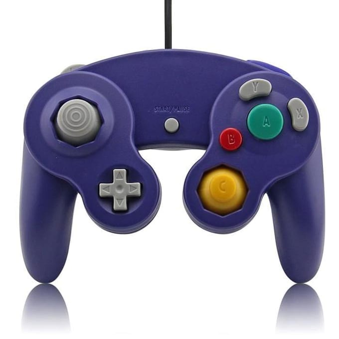 Gamepad Controller - Controller Pad Joystick GameCube USB - Bedraad USB - Plug & Speel - Paars paars
