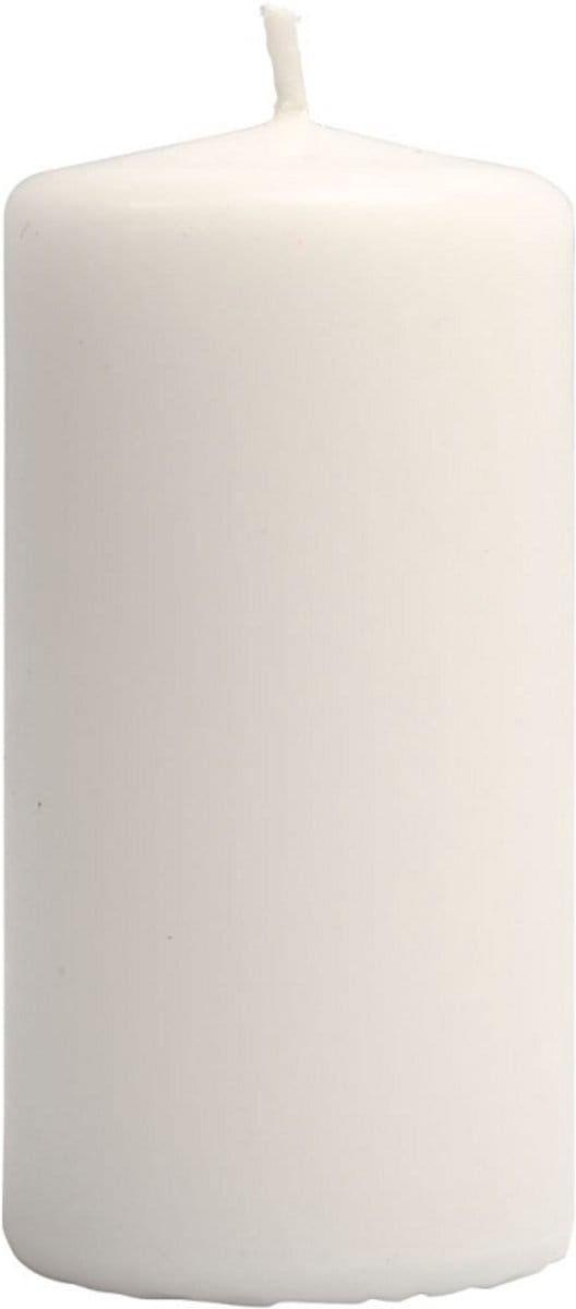Kaars h:10 cm Wit 6 stuks